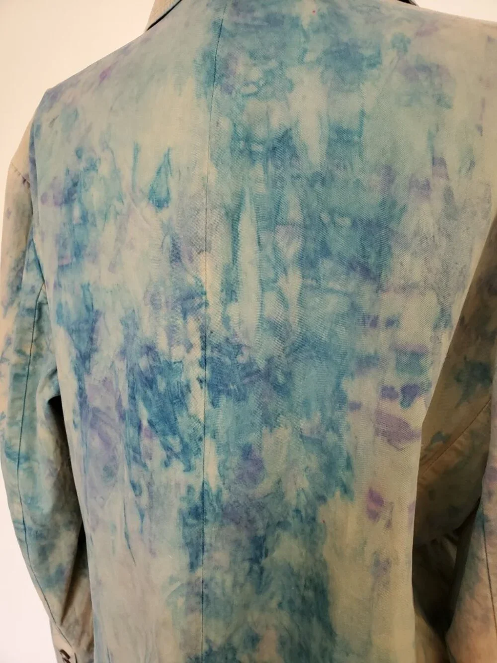 Cotton Blazer sports Coat jacket tie dyed green khaki beige tan gray blue XL 44